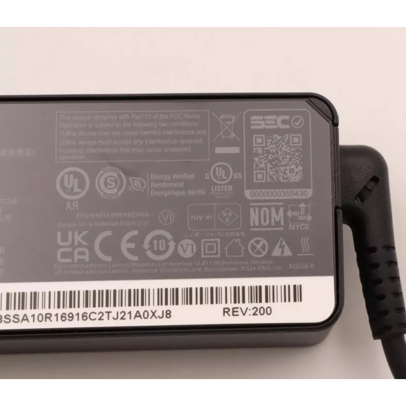 Adaptador CA Lenovo 45 W USB-C 5A10W86249 – fonte de alimentação USB-C de 45 W para portáteis e dispositivos