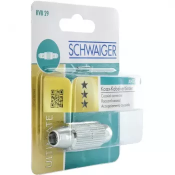 Conector coaxial Schwaiger KVB29 531 prateado metal plástico