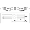Conector coaxial Schwaiger KVB29 531 prateado metal plástico