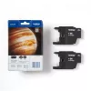 Pack de cartuchos de tinta Brother: Preto x2, rendimento padrão, preto, tinta de pigmento, 600 páginas, embalagem múltipla