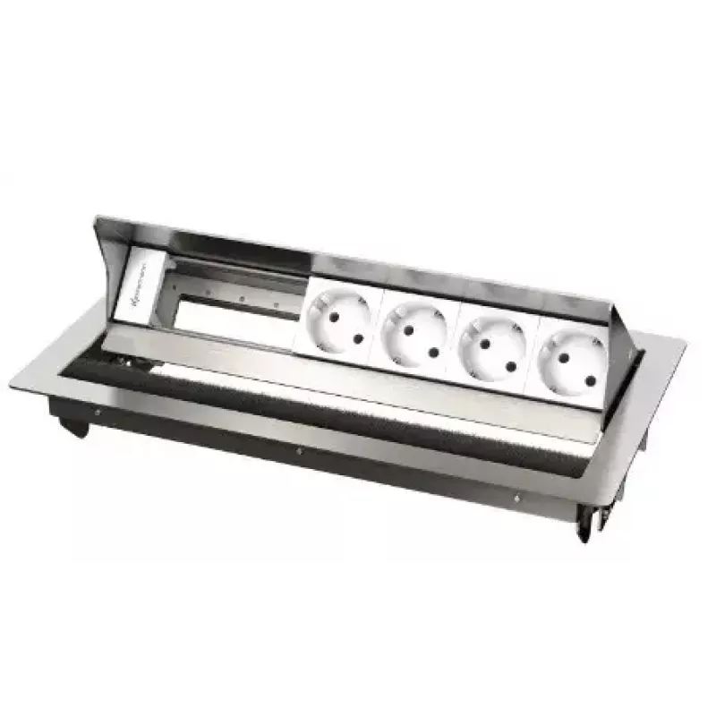 Régua de tomadas de mesa tipo F Kindermann 7492000064