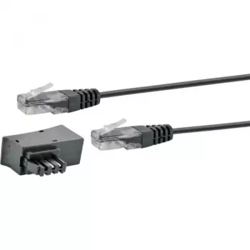 Cabo de rede Schwaiger TAL6731 533 RJ45 RJ45/TAE-F 3m preto
