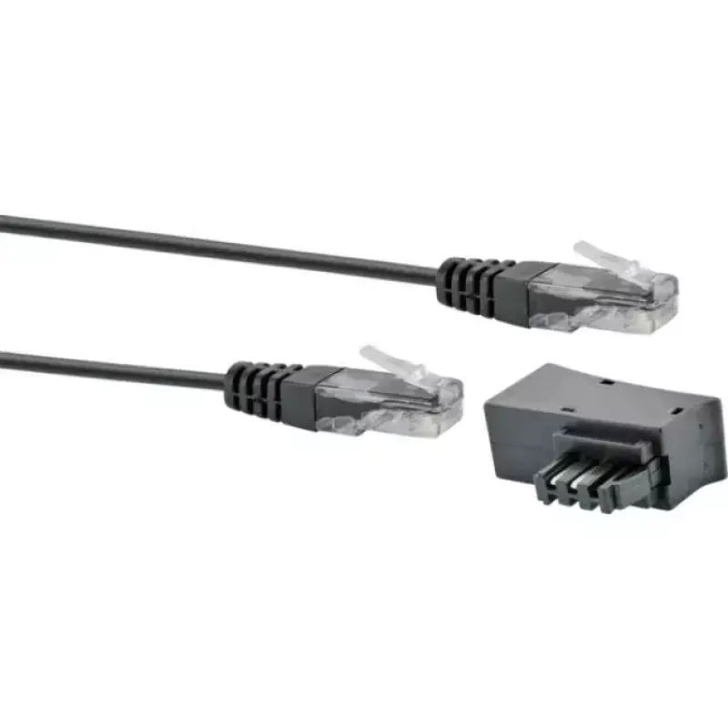 Cabo de rede Schwaiger TAL6731 533 RJ45 RJ45/TAE-F 3m preto