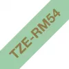 Fita de etiquetar Brother TZE-RM54 dourado sobre cor de menta