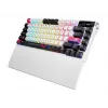 Teclado mecânico gaming ASUS ROG Azoth X — layout 75%, USB + RF Wireless + Bluetooth, RGB, apoio de pulso, preto/branco