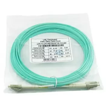 BlueOptics 050502K512000003M-BO Cabo patch de fibra ótica duplex (compatível com Corning), LC-UPC/LC-UPC, multimodo OM3 50/125 µm, 3 m