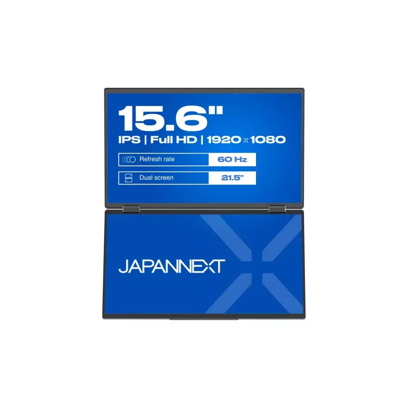 Monitor JAPANNEXT JN-DMD-IPS156F 39,6 cm (15,6 polegadas) 1920 x 1080 píxeis Full HD LCD preto