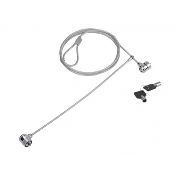 Cadeado para portátil Conceptronic CNBSLOCK15T 1,5 m prateado 2 chaves