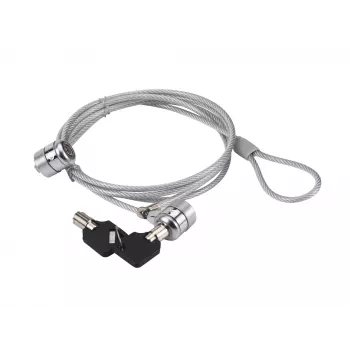 Cadeado para portátil Conceptronic CNBSLOCK15T 1,5 m prateado 2 chaves