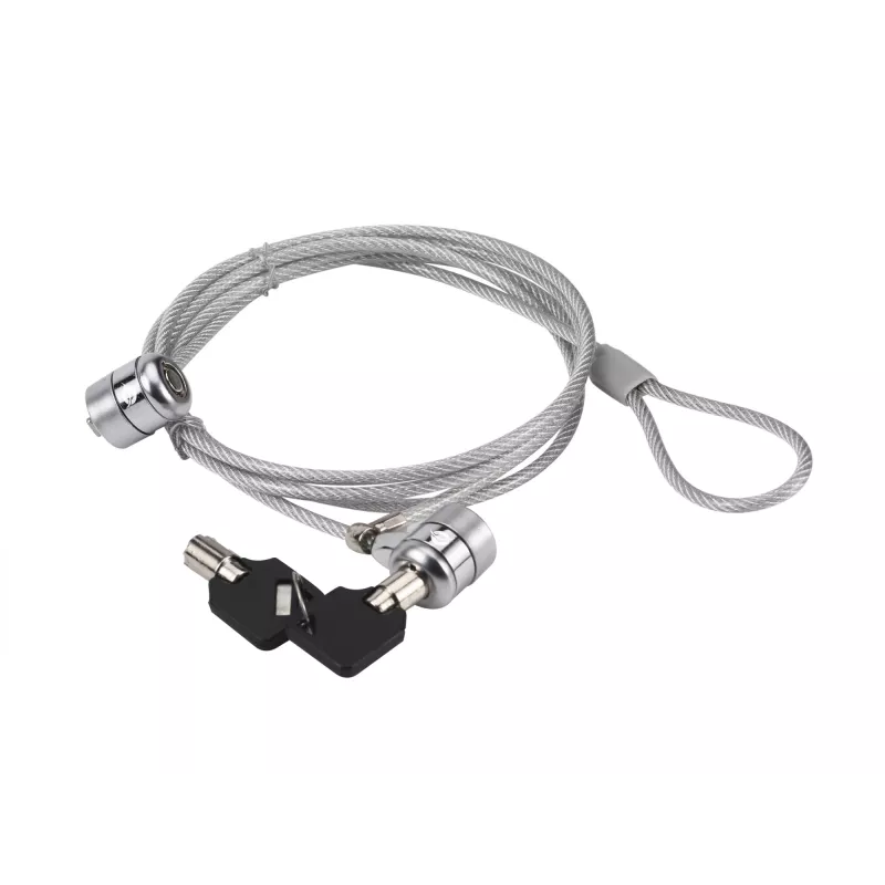 Cadeado para portátil Conceptronic CNBSLOCK15T 1,5 m prateado 2 chaves