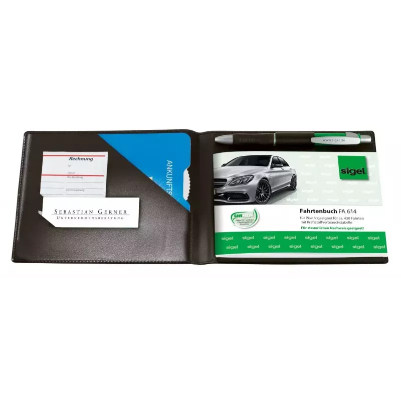 Organizador pessoal Sigel EF610 couro sintético plástico preto