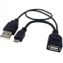 Cabo USB 2.0 OTG Techly A F Micro USB M com USB 30cm preto ICOC MUSB-MC2