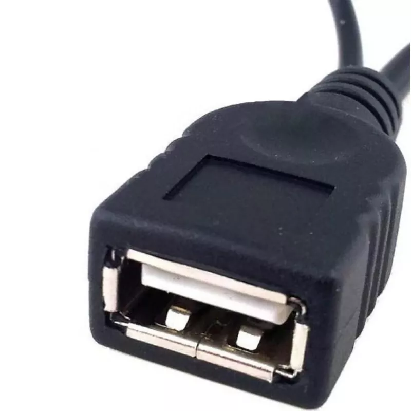 Cabo USB 2.0 OTG Techly A F Micro USB M com USB 30cm preto ICOC MUSB-MC2