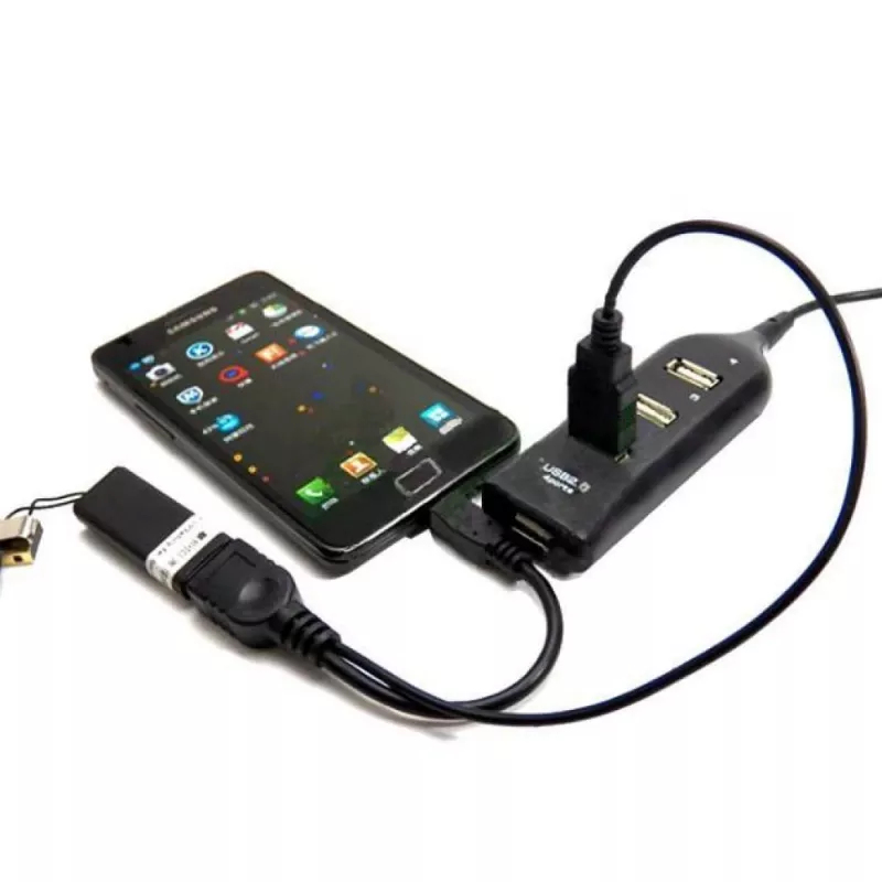 Cabo USB 2.0 OTG Techly A F Micro USB M com USB 30cm preto ICOC MUSB-MC2