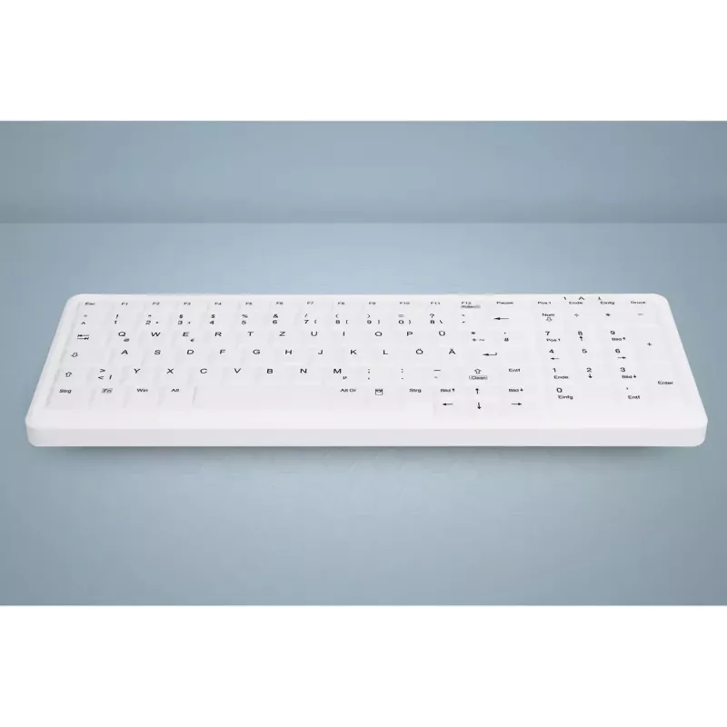 Teclado Active Key AK-C7000F-UVS-W/CH médico USB branco tamanho normal com fio membrana LED