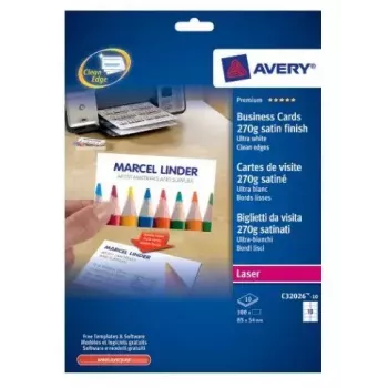 Papel laser para cartões de visita Avery C32026-10