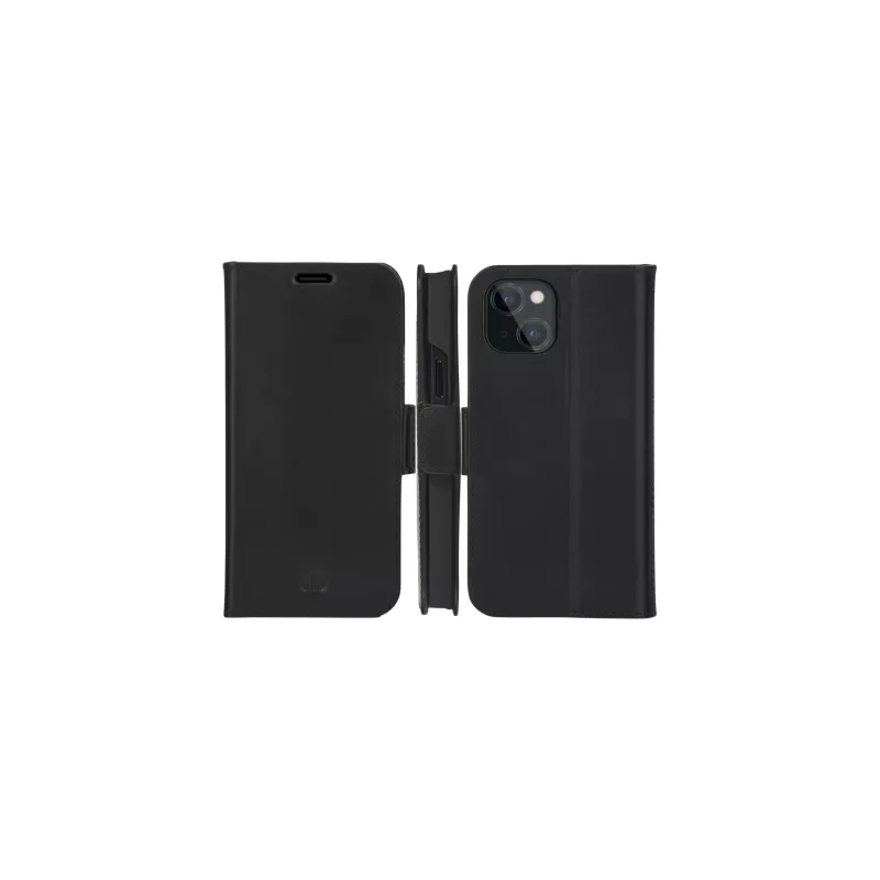 Carteira com capa dbramante1928 iPhone 13 mini preto 3 compartimentos para cartões