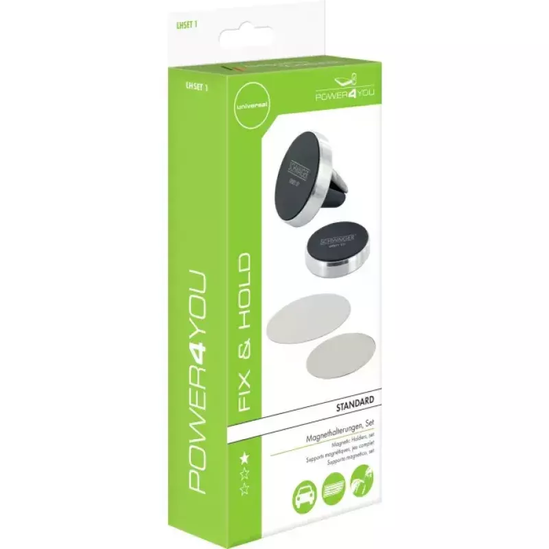 Suporte passivo Schwaiger LHSET1 511 Telemóvel smartphone preto prateado