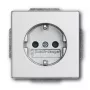 Tomada Busch-Jaeger 2011-0-3798 CEE 7/3 2P+E 16 A 250 V prateado, 63×41 mm