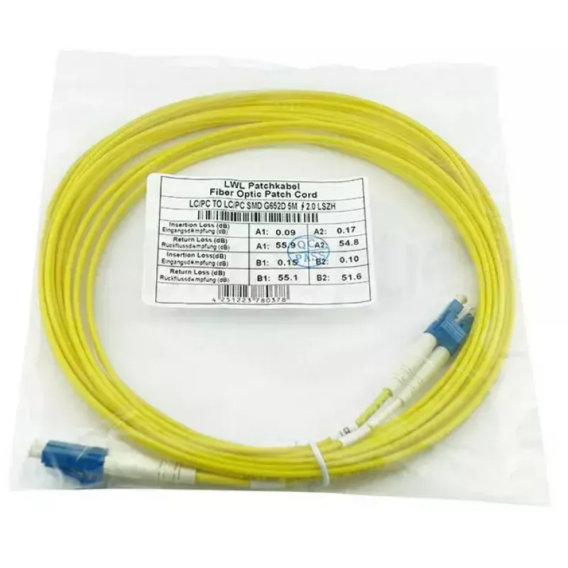 Cabo de rede de fibra ótica BlueOptics SFP3131BU3MK 3 m OS2 LC–LC amarelo, 9 µm, duplex integral