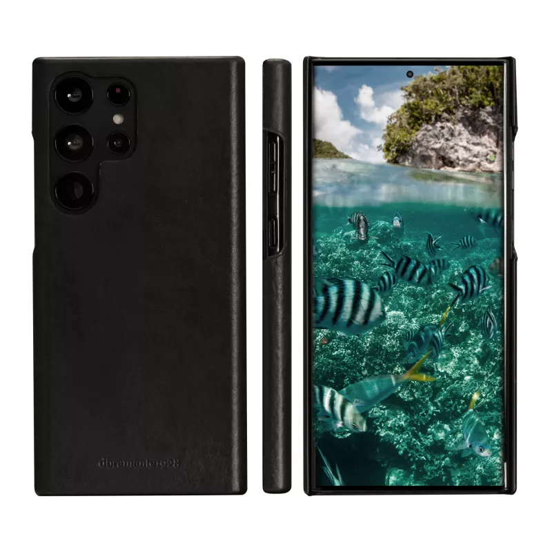 Capa tipo carteira para telemóvel dbramante1928 Lynge para Samsung Galaxy S23 Ultra — preto, 3 compartimentos para cartões, compatível com 6,8 polegadas