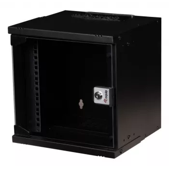 Armário de parede EQUIP EWM-06-3030-B 6U, 312 mm de largura, 300–330 mm de profundidade, preto