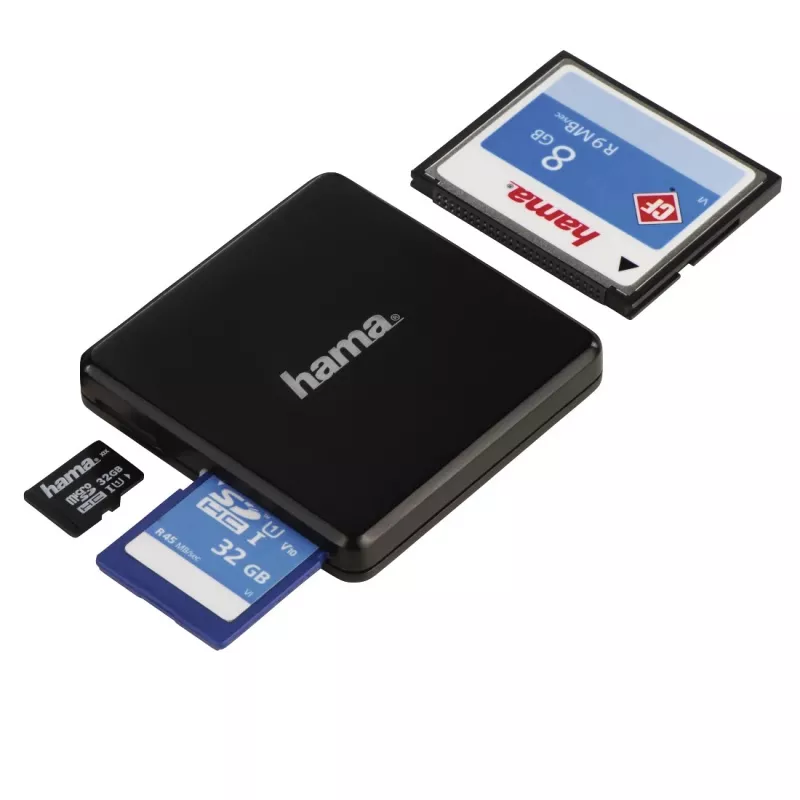 Hama 00124156 leitor de cartões USB 3.2 Gen 1 (3.1 Gen 1) Type-A preto