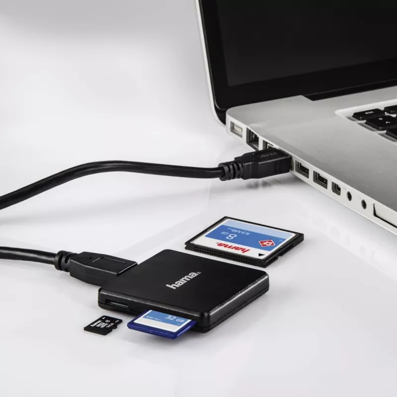 Hama 00124156 leitor de cartões USB 3.2 Gen 1 (3.1 Gen 1) Type-A preto