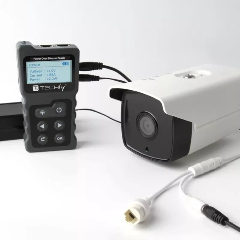 Testador de cabos de rede Techly I-CT PRO-POECK testador PoE preto, cinzento