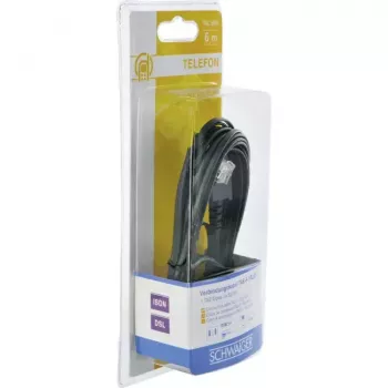 Cabo Schwaiger 6,0 m RJ-12 - TAE-F 6 m preto