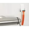 Suporte para máquina de barbear Tesa Powerstrips Waterproof Wave, suporte autoadesivo para casa de banho, design à prova de água, branco