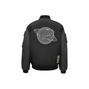 Casaco bomber ASUS ROG Cosmic Bomber homem corte regular manga comprida preto cinzento