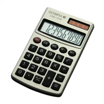 Calculadora básica Olympia LCD 1110 Formato de bolso Prateado