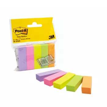 Bloco de notas adesivas 3M 670-5 retangular multicolor 100 folhas autocolante