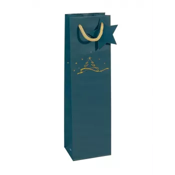 Saco de embrulho para presente Sigel GT036 azul 100x80x350 mm