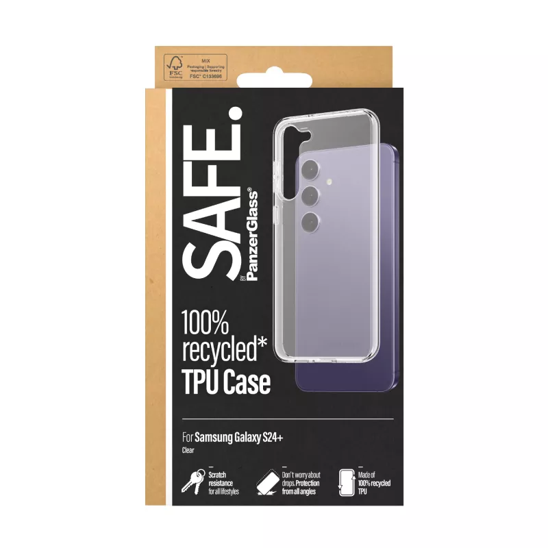 PanzerGlass SAFE. by ® Capa TPU Samsung Galaxy S24+ | Transparente