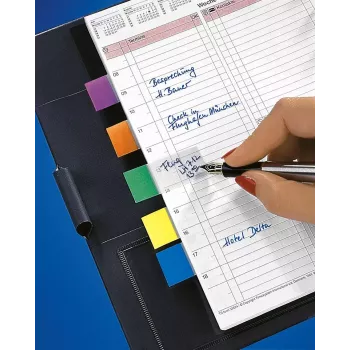 Marcador de página Sigel HN677 flexível azul verde laranja vermelho violeta amarelo