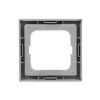 Moldura de cobertura Busch-Jaeger 1721-183K prateado – termoplástico, sem parafusos, 80×80 mm, 11 mm