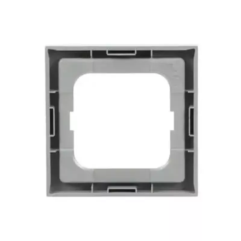 Moldura de cobertura Busch-Jaeger 1721-183K prateado – termoplástico, sem parafusos, 80×80 mm, 11 mm