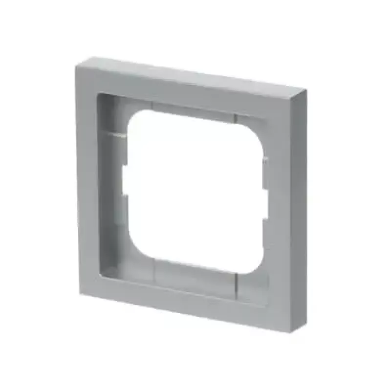 Moldura de cobertura Busch-Jaeger 1721-183K prateado – termoplástico, sem parafusos, 80×80 mm, 11 mm