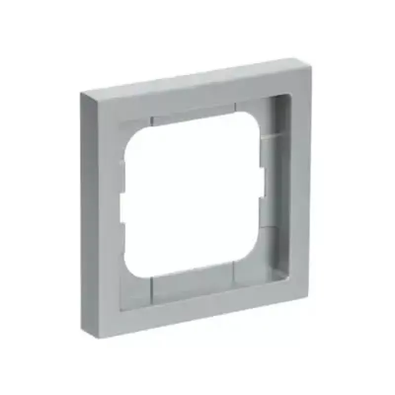 Moldura de cobertura Busch-Jaeger 1721-183K prateado – termoplástico, sem parafusos, 80×80 mm, 11 mm