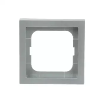 Moldura de cobertura Busch-Jaeger 1721-183K prateado – termoplástico, sem parafusos, 80×80 mm, 11 mm