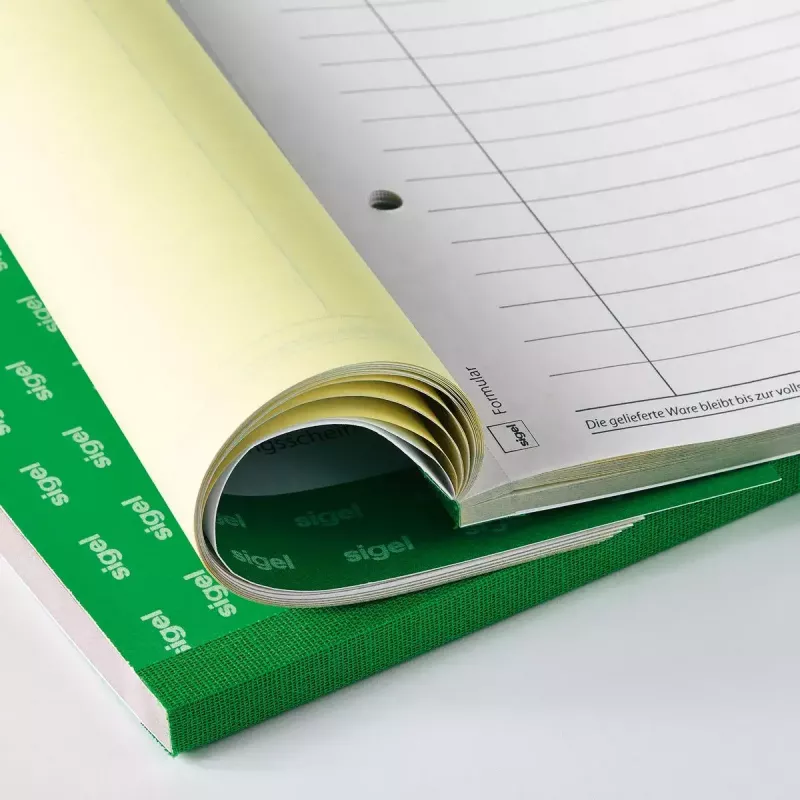 Formulário comercial Sigel SD001 verde A5 80 folhas