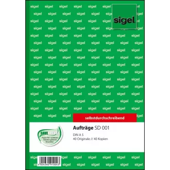 Formulário comercial Sigel SD001 verde A5 80 folhas