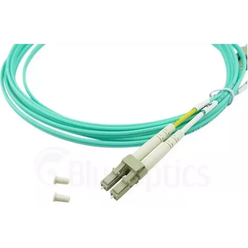 BlueOptics 050502T512000001M-BO Cabo de patch de fibra ótica duplex (compatível com Corning), LC-UPC/LC-UPC, multimodo OM3 50/125 µm, 1 m