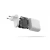 Carregador USB-C 30W + USB-A 18W para interior de d bramante – modelo CH18EUWH7082, branco, AC 110–240V