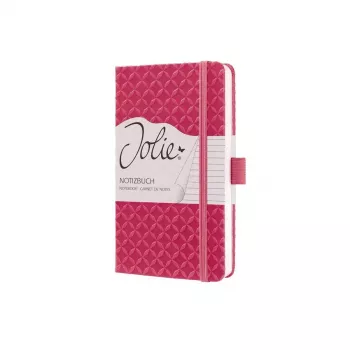 Caderno de notas Sigel JN104 A6 174 folhas rosa pautado capa dura