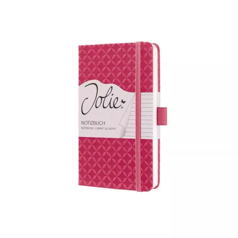 Caderno de notas Sigel JN104 A6 174 folhas rosa pautado capa dura