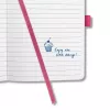 Caderno de notas Sigel JN104 A6 174 folhas rosa pautado capa dura