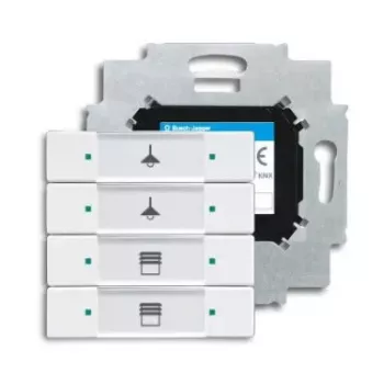 Busch-Jaeger 6127/01-84 Sensor de botão KNX, 4 teclas, branco estúdio